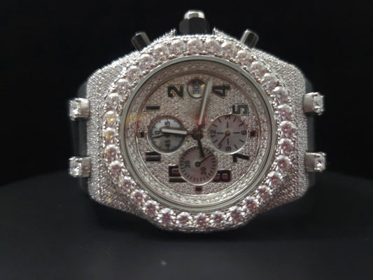 CUSTOM MOISSANITE WATCH